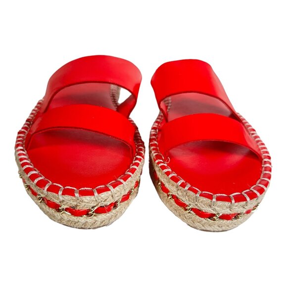 Marc New York Andrew Marc Maggie Red Espadrille Sandal Size 11 - Picture 4 of 9